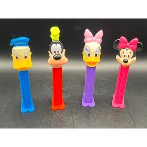 Disney PEZ Dispensers Lot of 4 Donald‎ Goofy Daisy Minnie Candy Novelty Toy